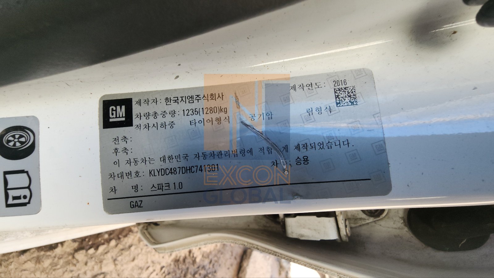 2016 KOREA GM SPARK 1.0